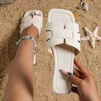 Solid Color Slide Sandals - Piña Colada