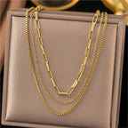 Stainless Steel Multi Layer Necklace - Piña Colada