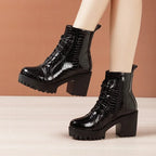 Ankle Boots Bright Leather - Piña Colada
