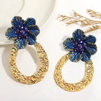 Petal Flower Water Drop Earrings