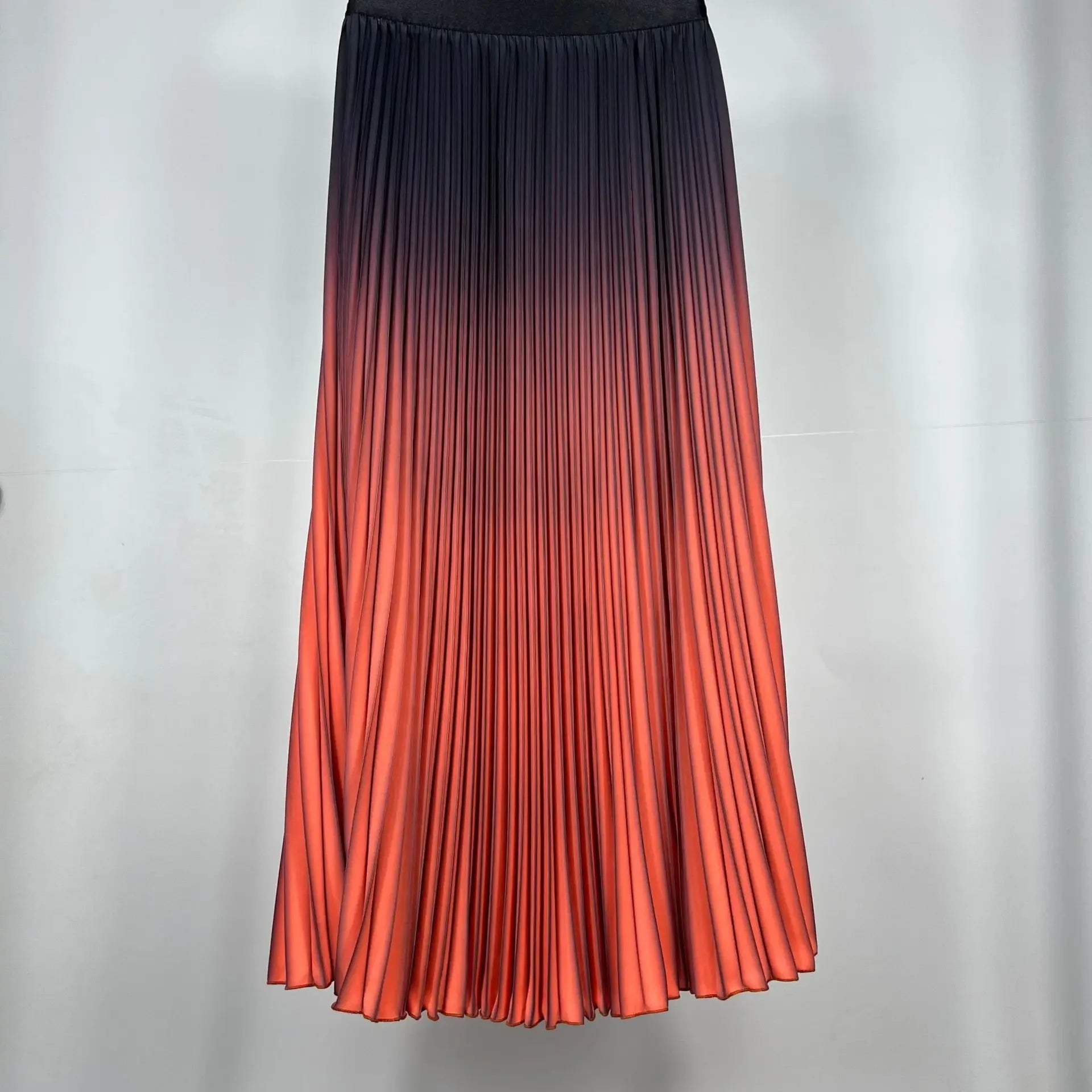 Gradient Pleated Midi Skirt - Piña Colada