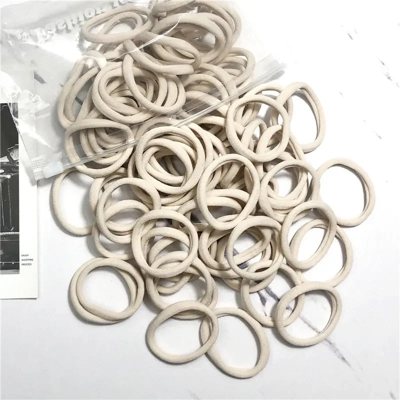 50PCS Elastic Hair Bands Set - Piña Colada