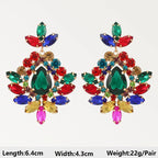 Boho Multicolor Beaded Crystal Dangle Earrings - Piña Colada