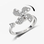 Spinner Ring Crystal Flower - Piña Colada