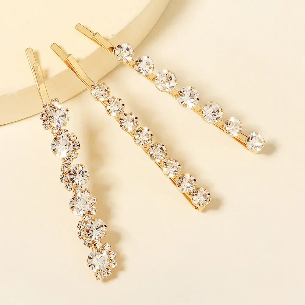 Clear Crystal Hair Pins - Piña Colada
