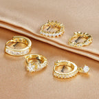 Stainless Steel Round Circle Earrings for Women - Piña Colada