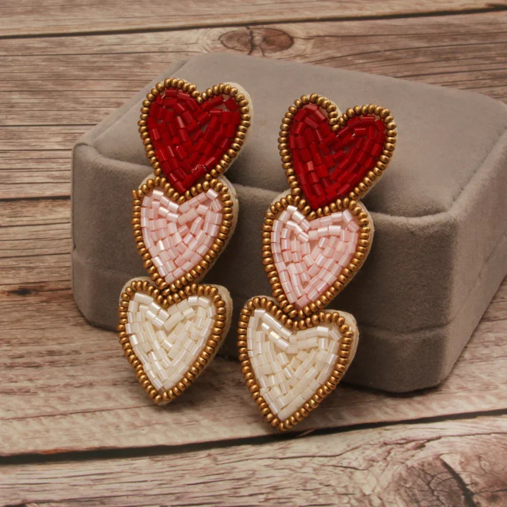 Love Beaded Earrings - Piña Colada