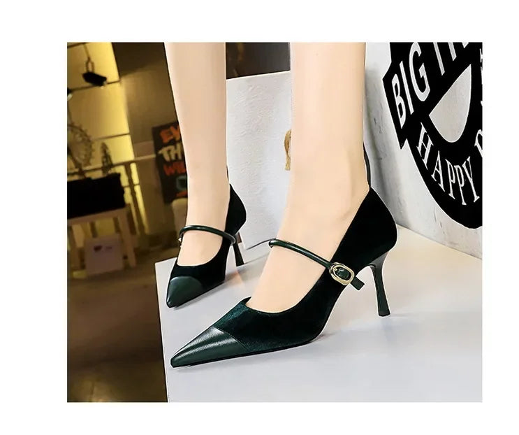 Pumps Pointed High Heels Stilettos - Piña Colada