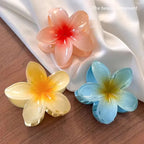 Gradient Hair Clips Women Flower - Piña Colada