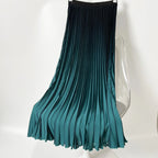 Gradient Pleated Midi Skirt - Piña Colada