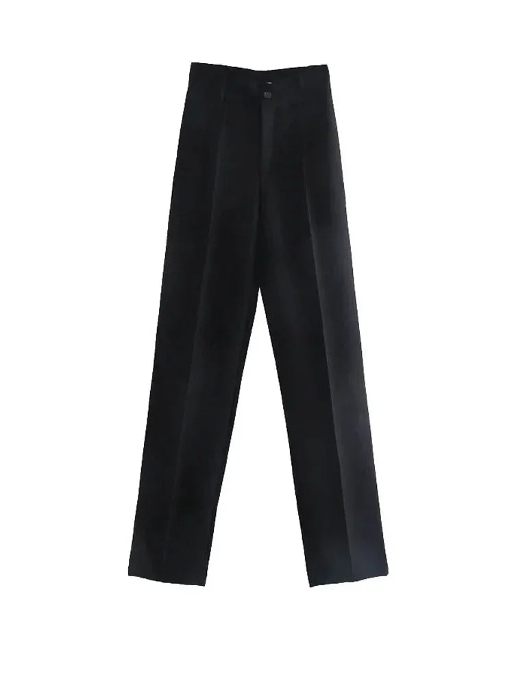 Office Wear Straight Pants - Piña Colada