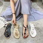 Women Sandals New Summer Casual Flat Sandals Flip Flops - Piña Colada