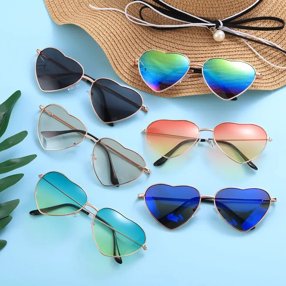 Heart Shape Sunglasses - Piña Colada