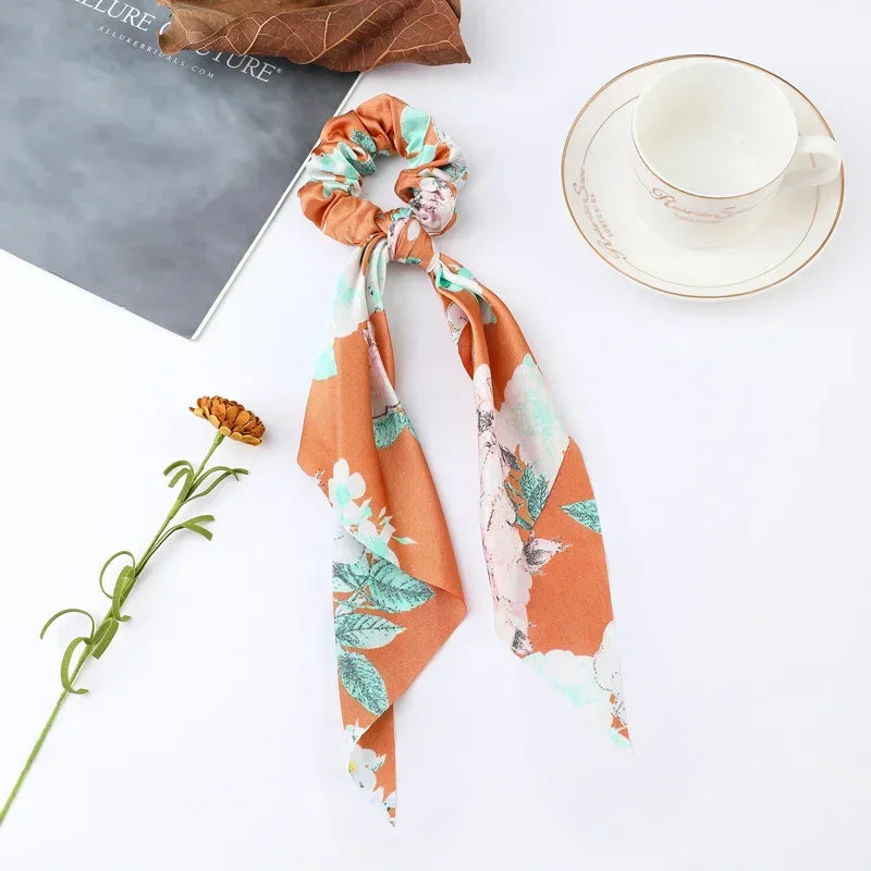 Satin Scrunchie Scarf - Piña Colada