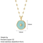 Gold Pendant Long Stainless Steel Chains - Piña Colada