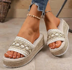 Sandals Bohemian Handmade Platform Shoes - Piña Colada