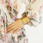 Geometric Cuff Bracelet - Piña Colada