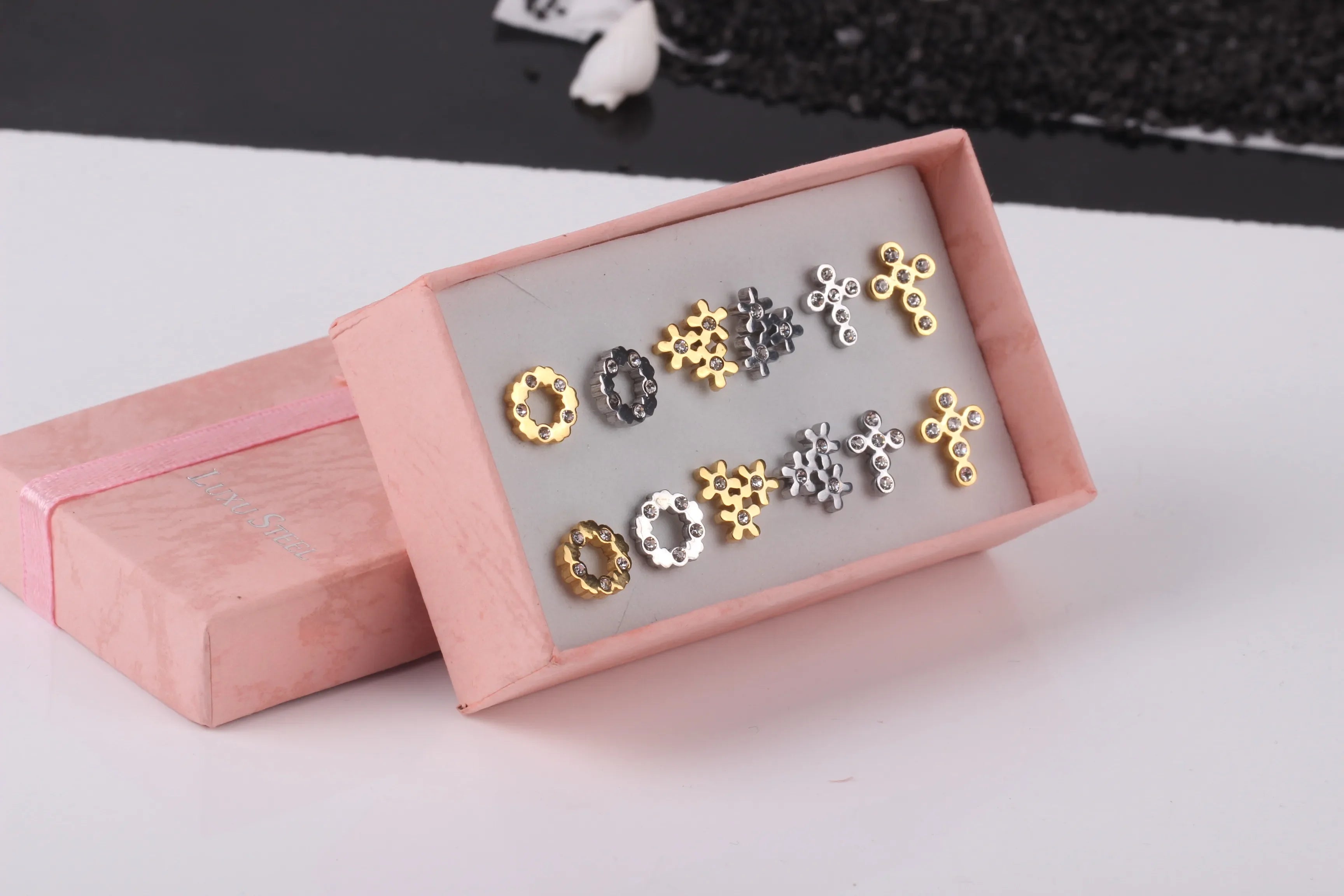 FLowers 6Pairs Earring - Piña Colada