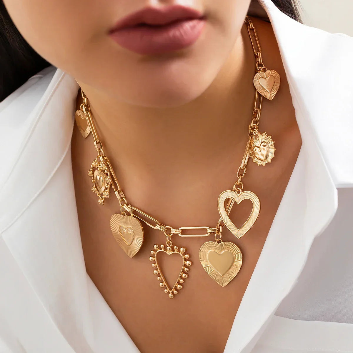 Big Love Heart Pendant - Piña Colada