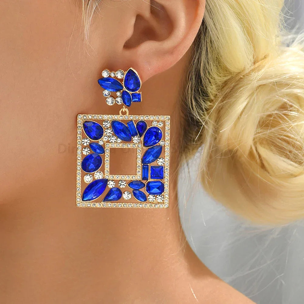 Colorful Crystal Earrings - Piña Colada