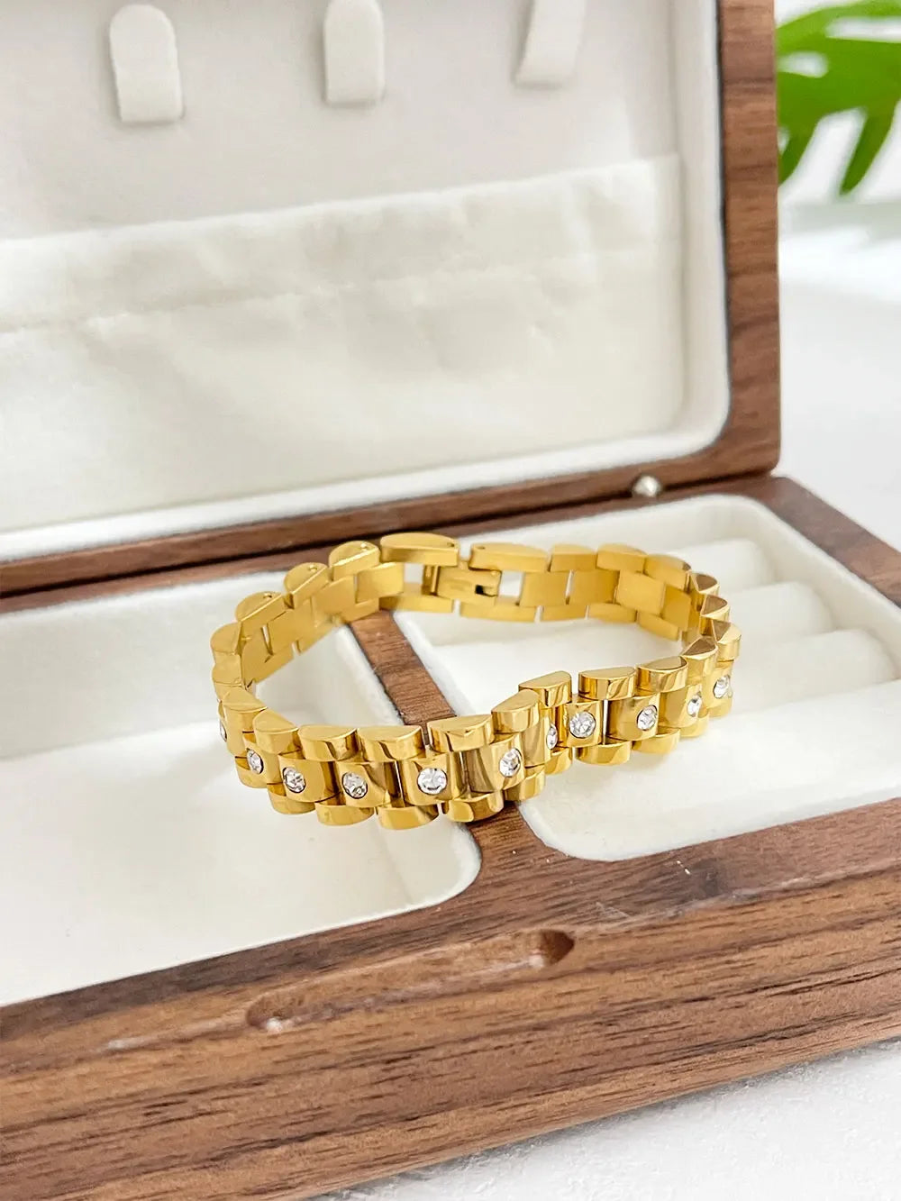 Gold Plated Thick Bangle Bracelets