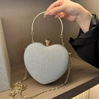 Shiny Handbag Heart Shape