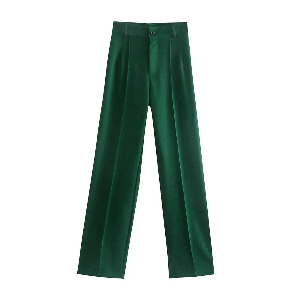 Office Wear Straight Pants - Piña Colada