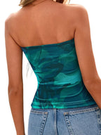 Print Tube Top Strapless - Piña Colada
