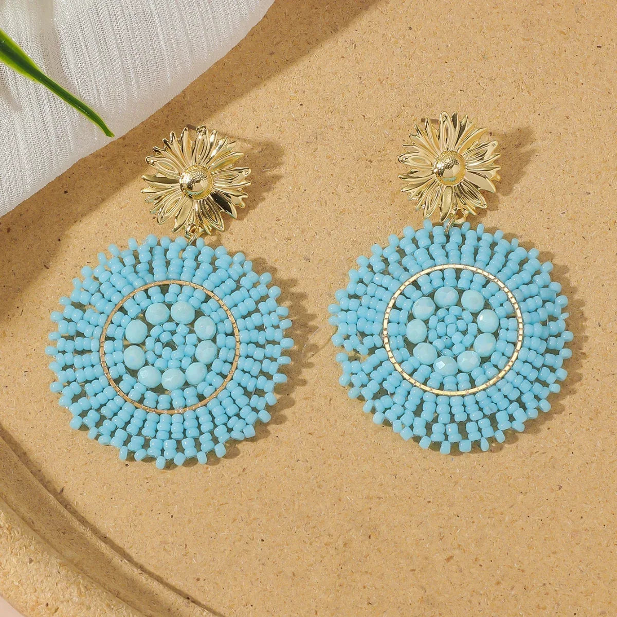 Boho Ethnic Irregular Flower Seed Beads - Piña Colada