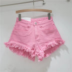 Denim Shorts High-waisted - Piña Colada