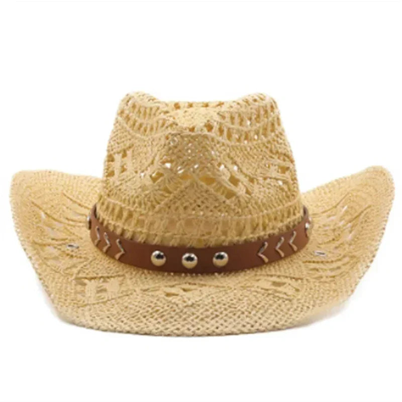 Summer Bohemian Shell Straw Hat - Piña Colada