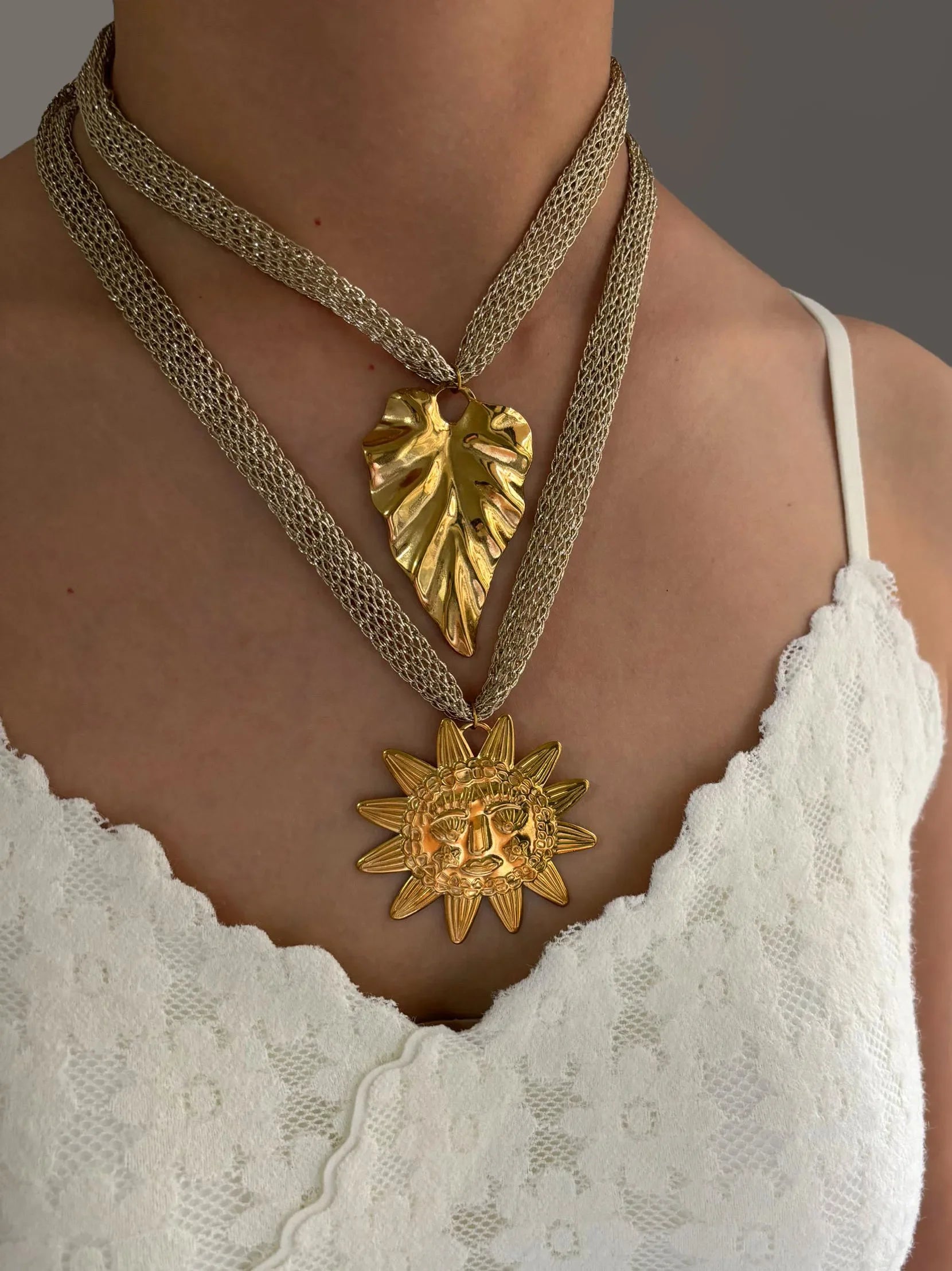 Stainless Steel Conch Leaf Sun - Piña Colada