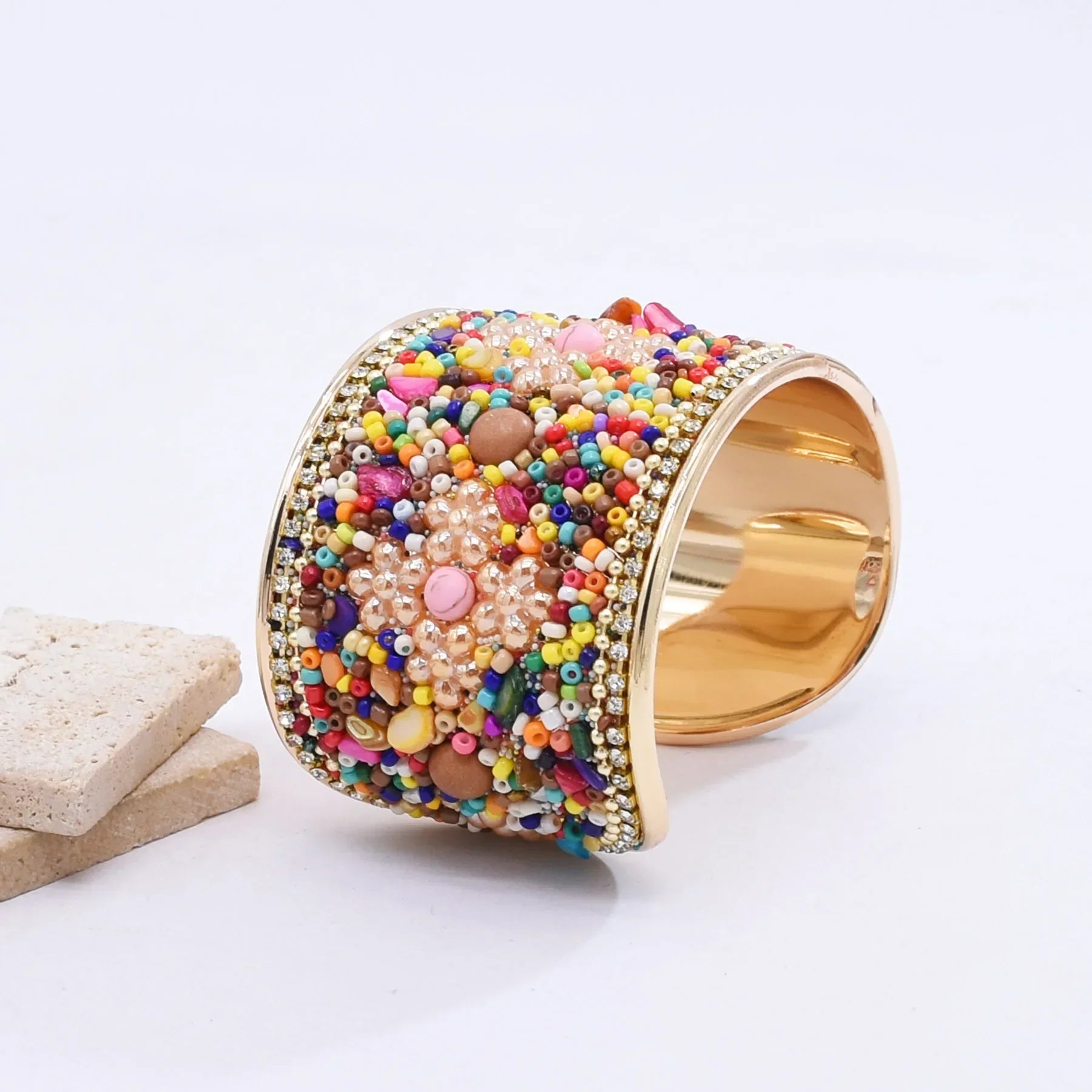 Bohemian Colorful Rice Beads Handmade - Piña Colada