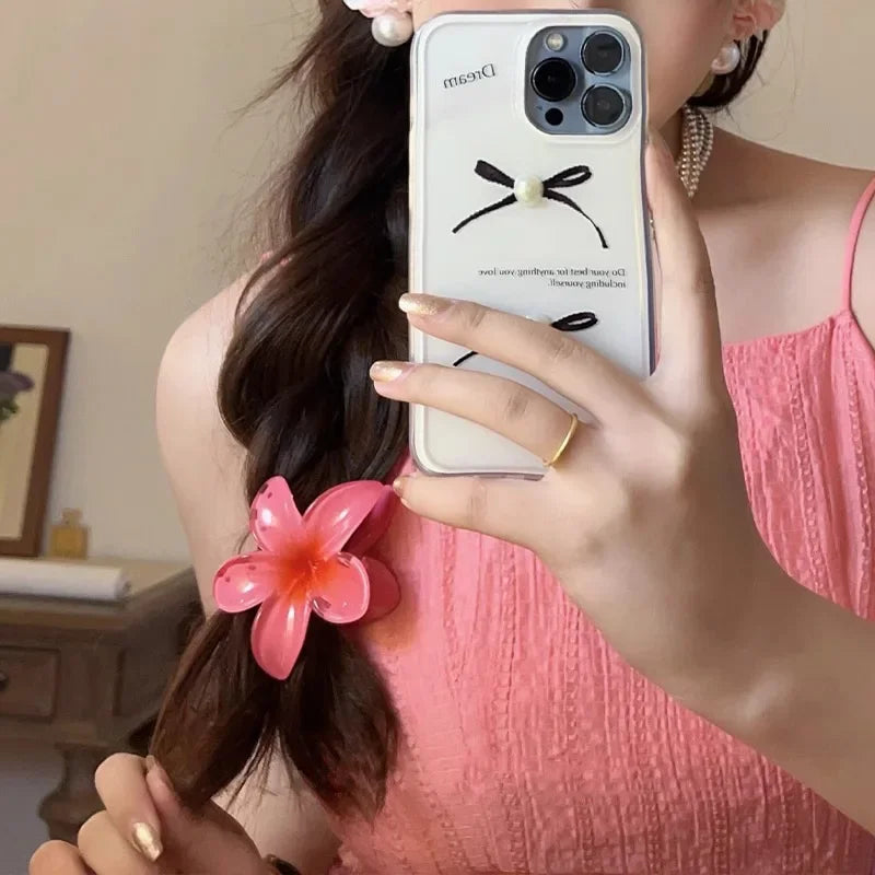 Gradient Hair Clips Women Flower - Piña Colada