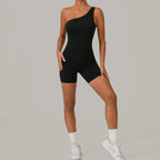 Women's Seamless Yoga Jumpsuit Sloping Shoulder Naked - Piña Colada