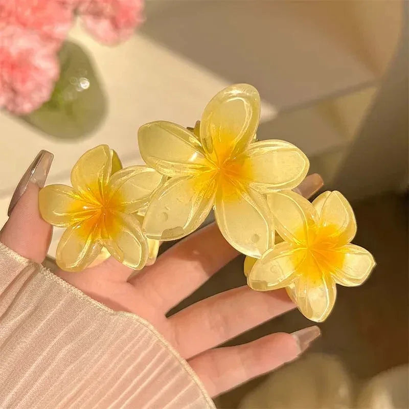 Flower Hair Claw Clips - Piña Colada