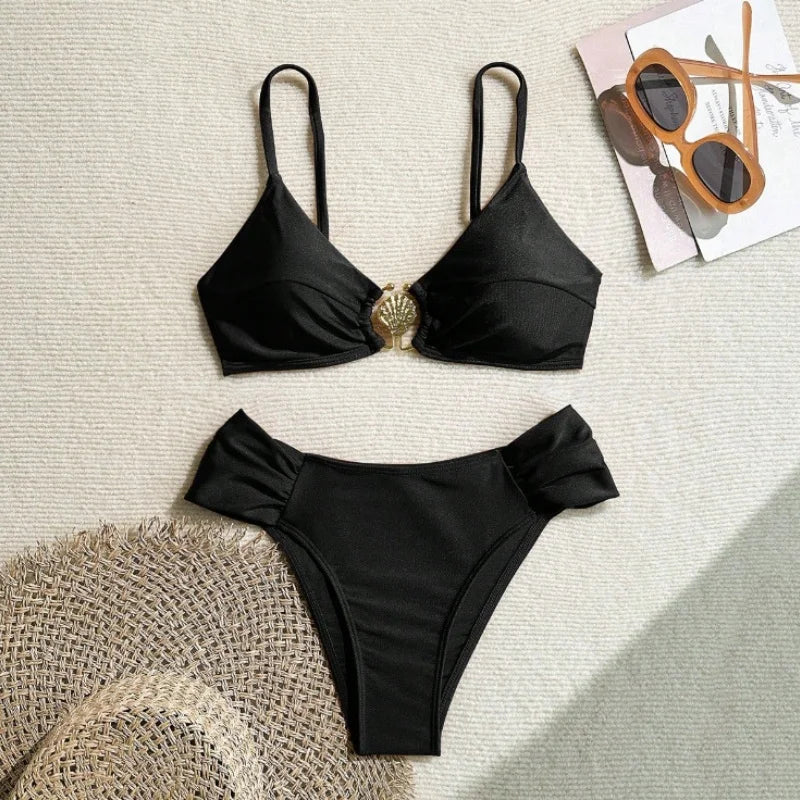 High-Waist String Bikini Set