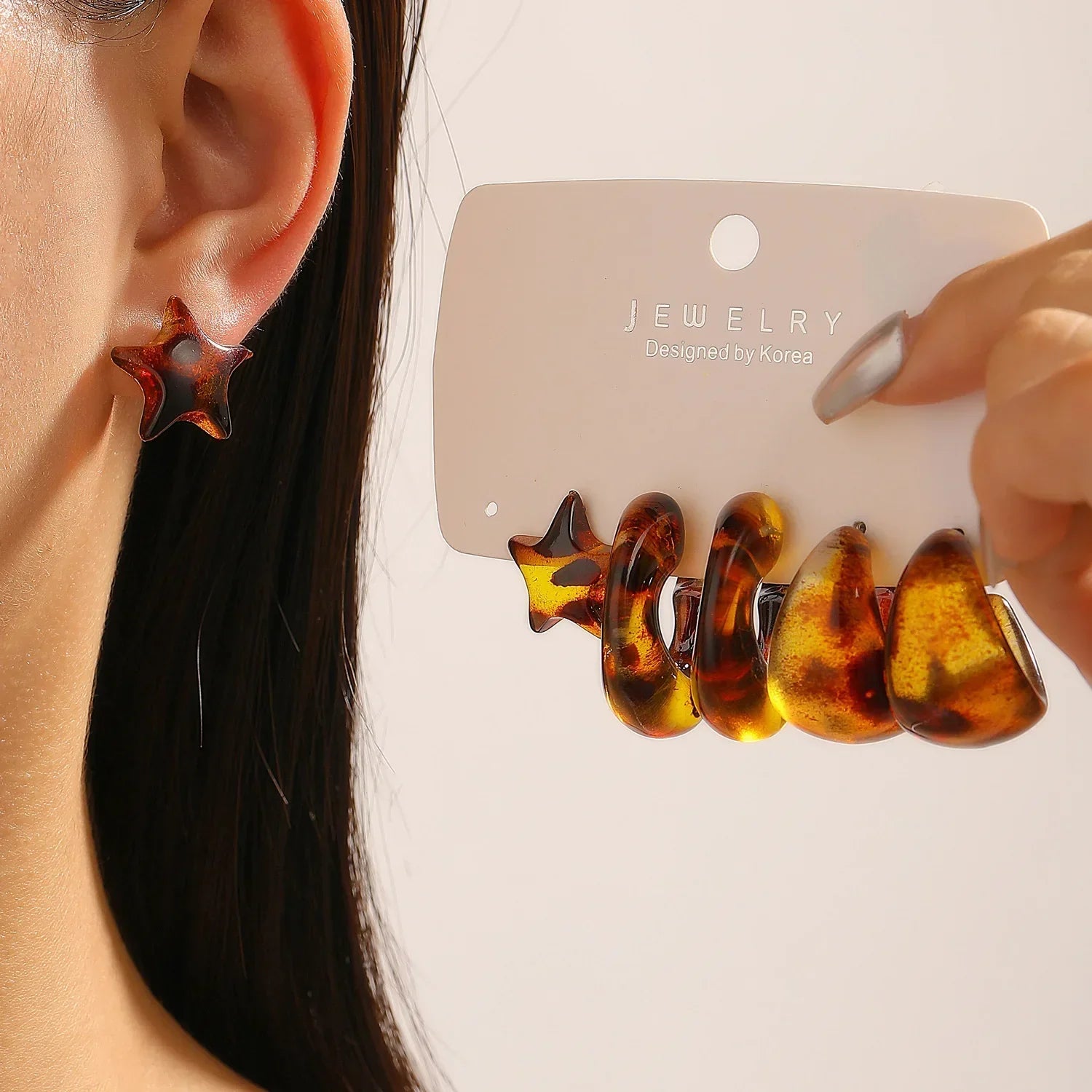 6Pcs/Set Classic Earrings - Piña Colada
