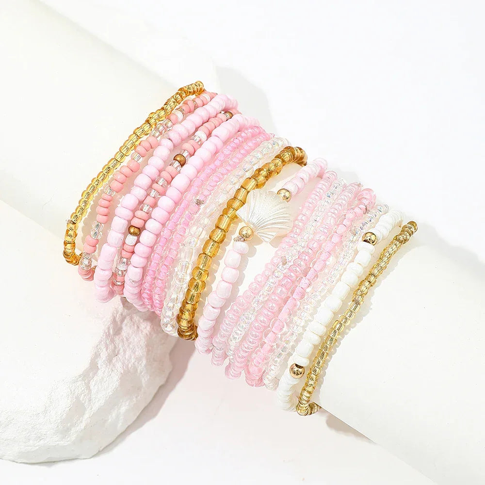 17Pcs/Set New Beach Bracelet - Piña Colada