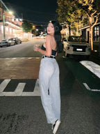 Low-Waist Sequin Wide Leg Jeans – High Street Style - Piña Colada