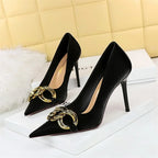 Thin High Heels Shallow Pointed - Piña Colada