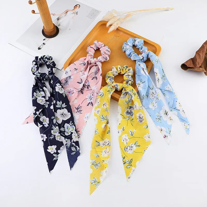 Satin Scrunchie Scarf - Piña Colada