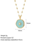 Gold Pendant Long Stainless Steel Chains - Piña Colada
