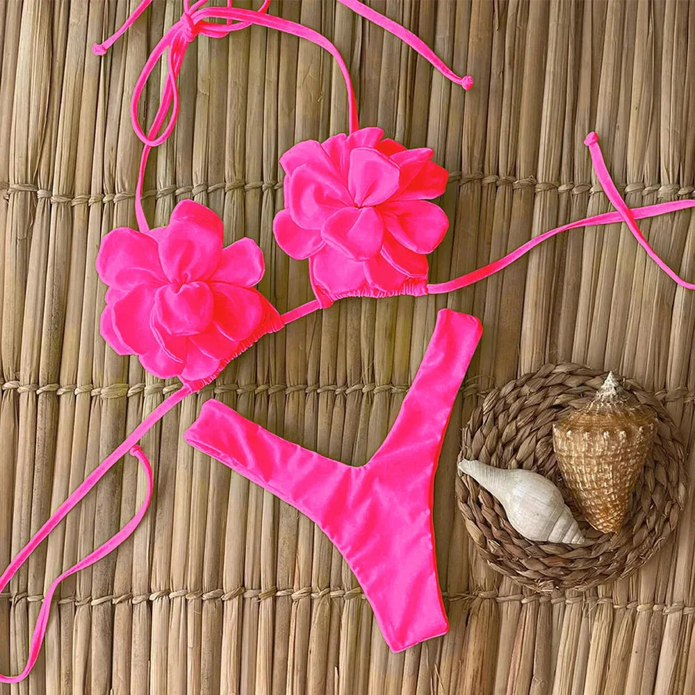 Floral Bikini 2025 Women Swimsuit - Piña Colada