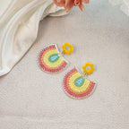 Boho Colorful Acrylic Charm Earrings - Piña Colada