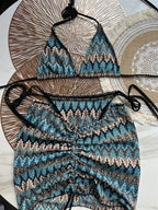 Swimsuit Colored Knitted Bikini - Piña Colada