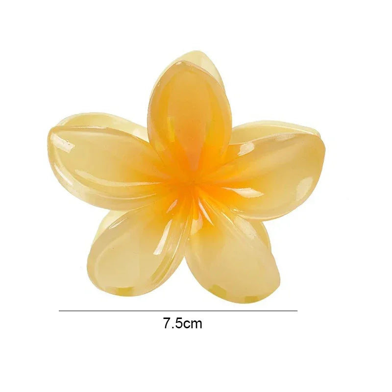Gradient Hair Clips Women Flower - Piña Colada