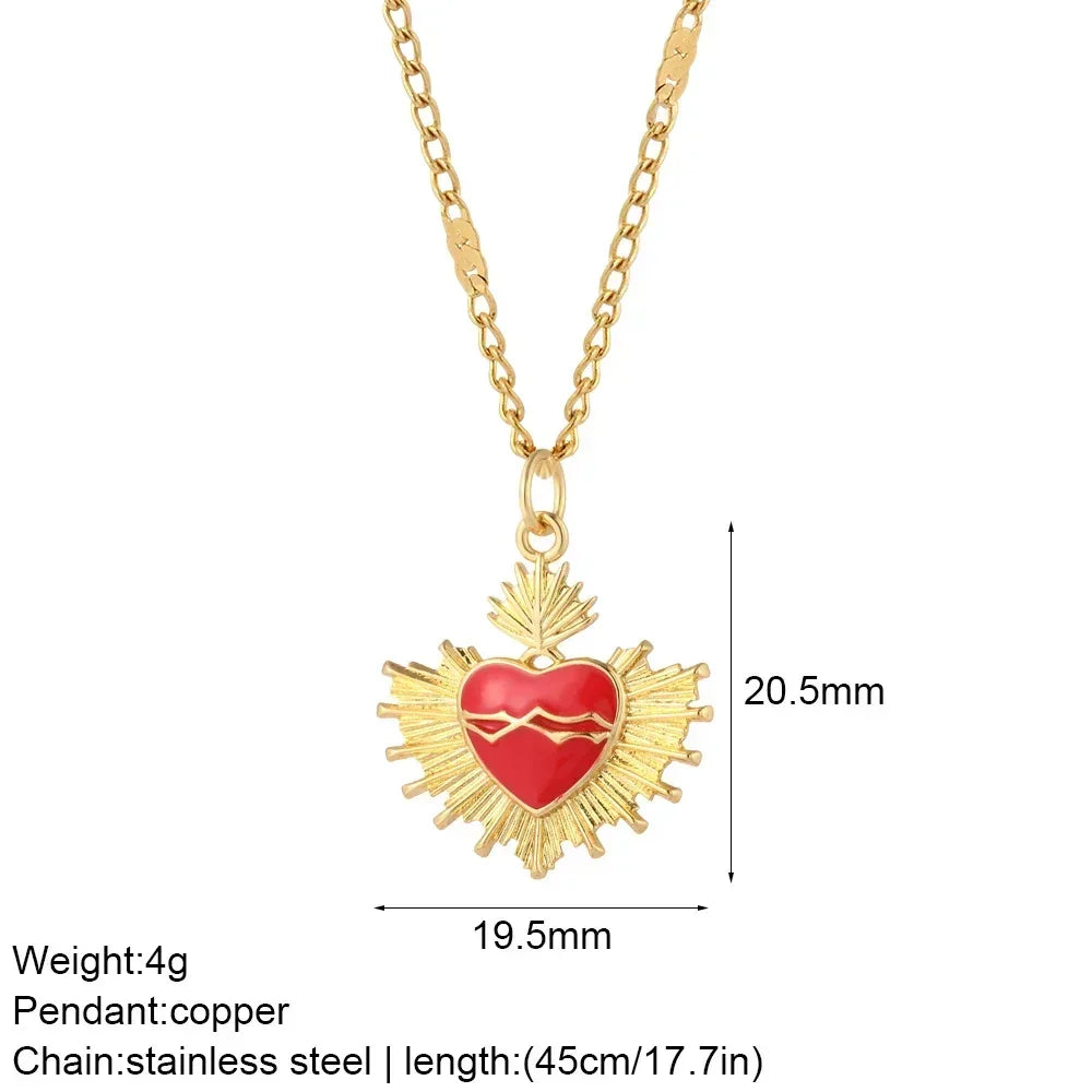 Gold Pendant Long Stainless Steel Chains - Piña Colada