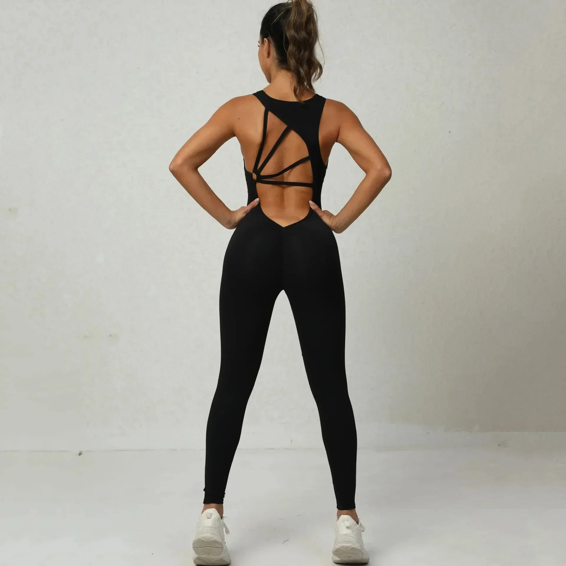 Seamless Sleeveless Yoga Jumpsuit for Women - Piña Colada