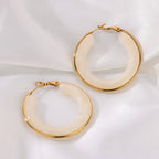 Trendy Acrylic Hoop Earrings - Piña Colada